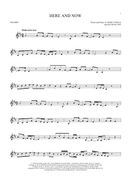 page one of Here And Now (Trumpet Solo)