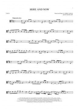 page one of Here And Now (Viola Solo)