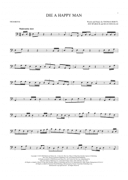 page one of Die A Happy Man (Trombone Solo)