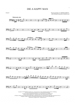 page one of Die A Happy Man (Cello Solo)