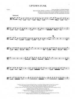 page one of Uptown Funk (feat. Bruno Mars) (Viola Solo)