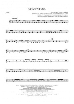 page one of Uptown Funk (feat. Bruno Mars) (Violin Solo)