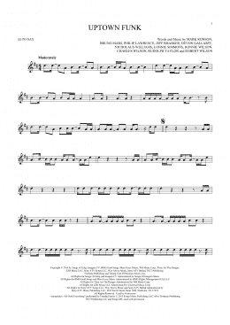 page one of Uptown Funk (feat. Bruno Mars) (Alto Sax Solo)
