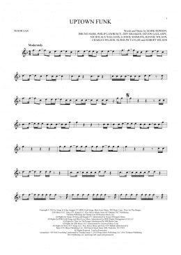 page one of Uptown Funk (feat. Bruno Mars) (Tenor Sax Solo)