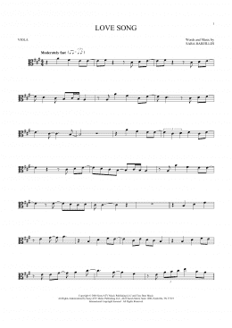 page one of Love Song (Viola Solo)