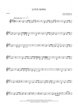 page one of Love Song (Violin Solo)