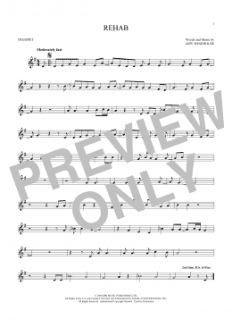 page one of Rehab (Trumpet Solo)