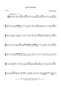 page one of Love Song (Trumpet Solo)