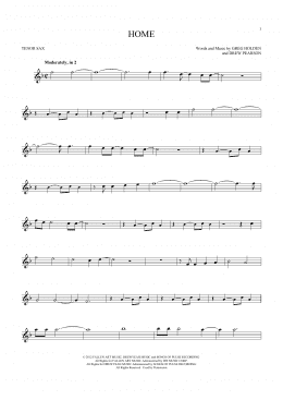 page one of Home (Tenor Sax Solo)