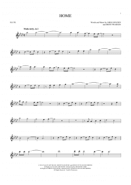 page one of Home (Flute Solo)