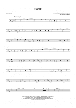 page one of Home (Trombone Solo)