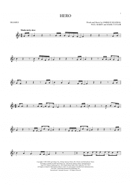 page one of Hero (Trumpet Solo)