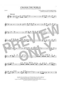 page one of Change The World (Flute Solo)