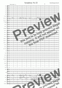 page one of Symphony No 22 1st movement