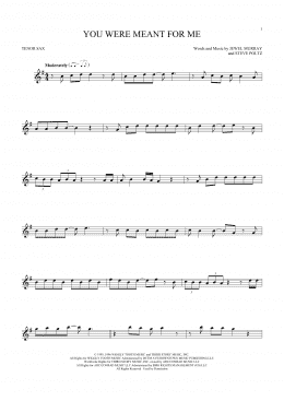 page one of You Were Meant For Me (Tenor Sax Solo)