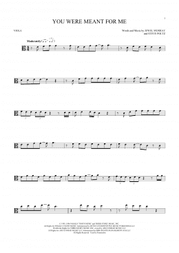 page one of You Were Meant For Me (Viola Solo)