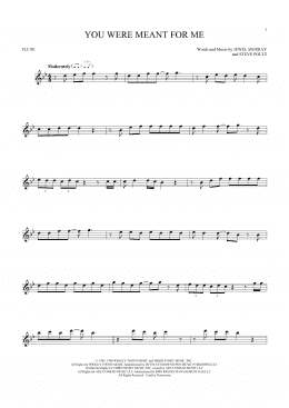 page one of You Were Meant For Me (Flute Solo)