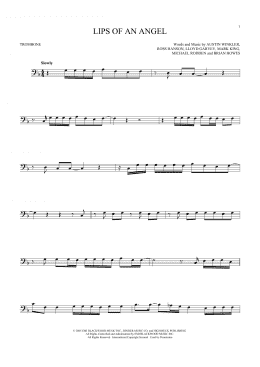 page one of Lips Of An Angel (Trombone Solo)