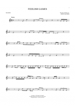 page one of Foolish Games (Trumpet Solo)