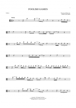 page one of Foolish Games (Viola Solo)