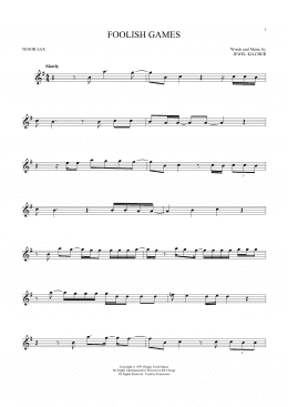 page one of Foolish Games (Tenor Sax Solo)