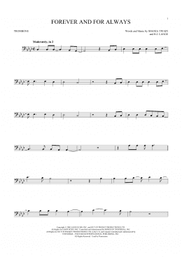 page one of Forever And For Always (Trombone Solo)