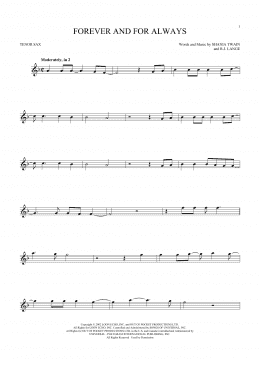 page one of Forever And For Always (Tenor Sax Solo)