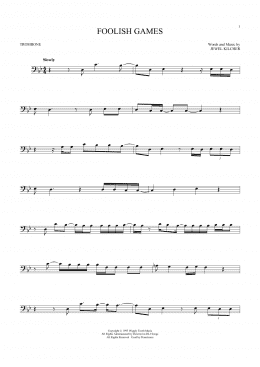 page one of Foolish Games (Trombone Solo)