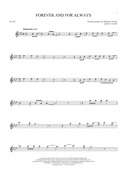 page one of Forever And For Always (Flute Solo)