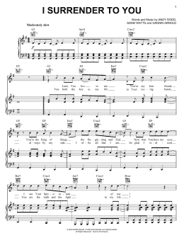 page one of I Surrender To You (Piano, Vocal & Guitar Chords (Right-Hand Melody))