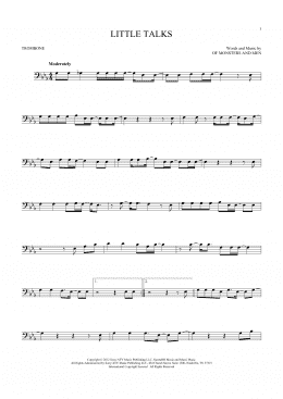 page one of Little Talks (Trombone Solo)