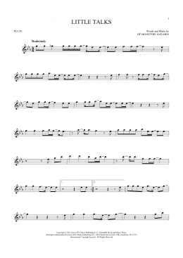 page one of Little Talks (Flute Solo)