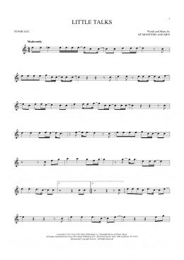 page one of Little Talks (Tenor Sax Solo)