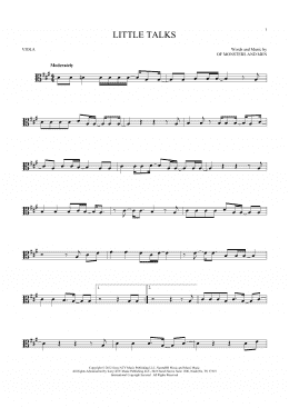 page one of Little Talks (Viola Solo)