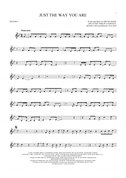 page one of Just The Way You Are (Trumpet Solo)