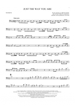 page one of Just The Way You Are (Trombone Solo)