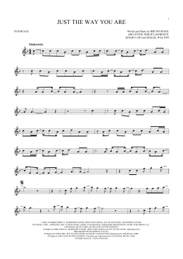 page one of Just The Way You Are (Tenor Sax Solo)