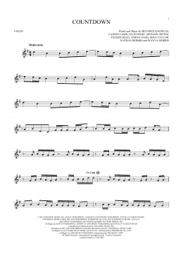 page one of Countdown (Violin Solo)