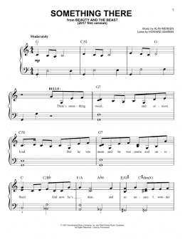 page one of Something There (from Beauty And The Beast) (2017) (Easy Piano)