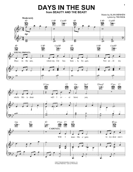 page one of Days In The Sun (from Beauty And The Beast) (Piano, Vocal & Guitar Chords (Right-Hand Melody))