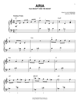 page one of Aria (from Beauty And The Beast) (Easy Piano)
