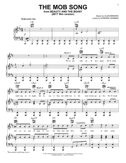 page one of The Mob Song (from Beauty And The Beast) (Piano, Vocal & Guitar Chords (Right-Hand Melody))