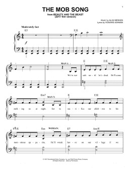page one of The Mob Song (from Beauty And The Beast) (Easy Piano)