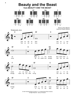 page one of Beauty And The Beast (Super Easy Piano)