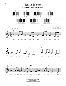 page one of Bella Notte (This Is The Night) (from Lady And The Tramp) (Super Easy Piano)