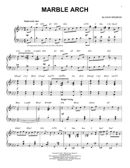 page one of Marble Arch (Piano Solo)