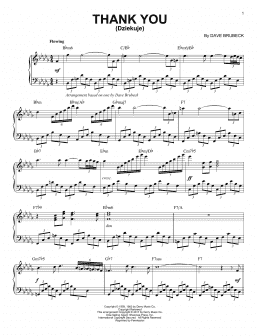page one of Thank You (Dziekuje) (Piano Solo)