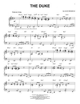 page one of The Duke (Piano Solo)