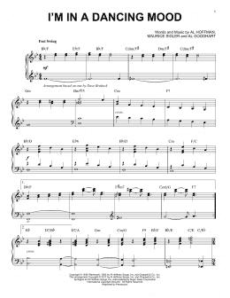 page one of I'm In A Dancing Mood (Piano Solo)