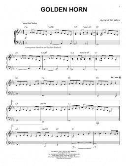 page one of Golden Horn (Piano Solo)